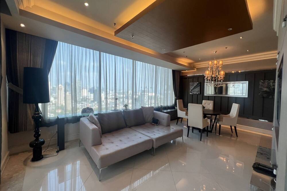 🔥 For Sale - Rent !! Rare item !! 🔥 The Empire Place, 3 bedroom, 3 bathroom, high floor 29++, Wide living room !! Code C20221201808 furnished, ready to move in, Special Deal!!📣📣