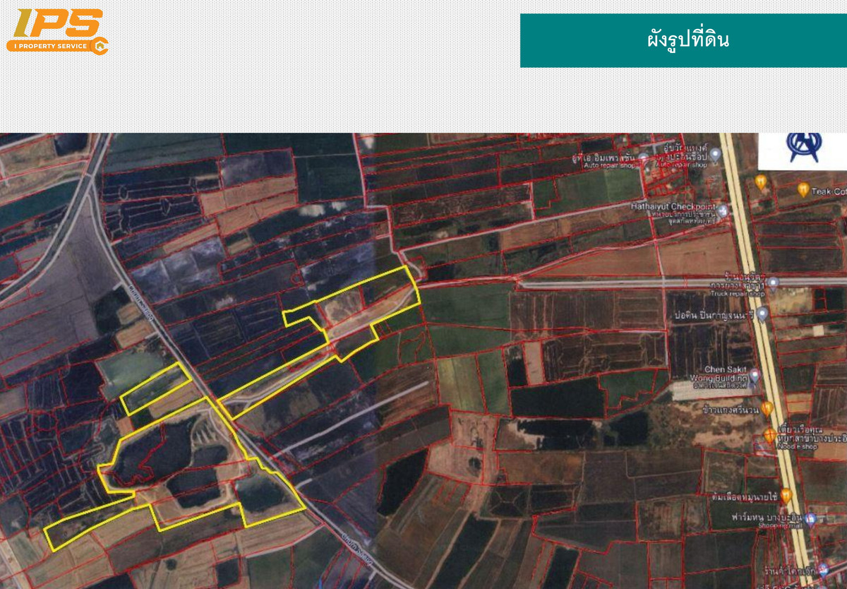 ขายที่ดิน 215 ไร่ (มีบ่อน้ำบางส่วน) อ.บางไทร จ.อยุธยา – รูปที่ 2
