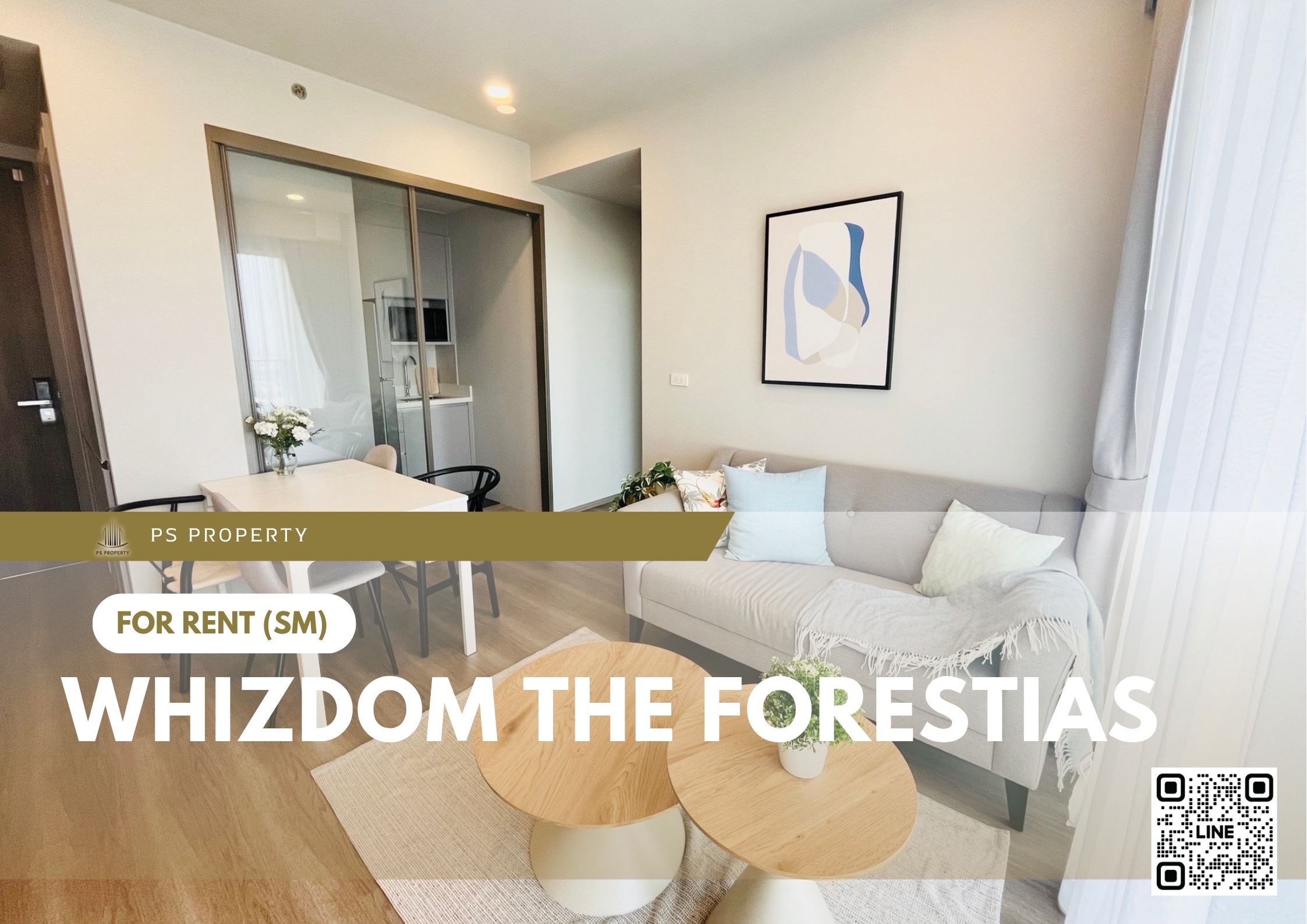 ให้เช่า ✨ Whizdom The Forestias ✨ 2 ห้องนอน 2 ห้องน้ำ เฟอร์นิเจอร์ และ เครื่องใช้ไฟฟ้าครบ 