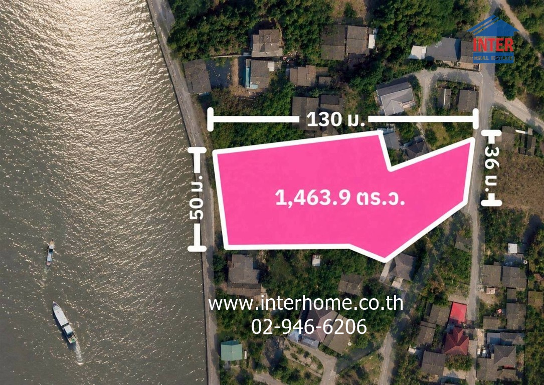 Vacant land 1463.9 sq m. Land next to the Chao Phraya River. Mueang Pathum Thani Near Wat Thian Thawai Bang Bua Thong-Bang Phun Road (Route 345), Mueang Pathum Thani, Pathum Thani Vacant land 1463.9 sq m. Land next to the Chao Phraya River. Mueang Pathum Thani Near Wat Thian Thawai Bang Bua Thong-Bang Phun Road (Route 345), Mueang Pathum Thani, Pathum Thani