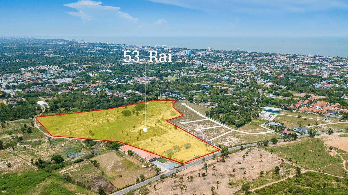 53 ไร่ วิวเขา ใกล้ทะเล | ทำโครงการได้ทันที | ใกล้สนามบิน + รพ.กรุงเทพ หัวหิน | แปลงใหญ่หายาก เหมาะลงทุนระยะยาว 53 ไร่ วิวเขา ใกล้ทะเล | ทำโครงการได้ทันที | ใกล้สนามบิน + รพ.กรุงเทพ หัวหิน | แปลงใหญ่หายาก เหมาะลงทุนระยะยาว