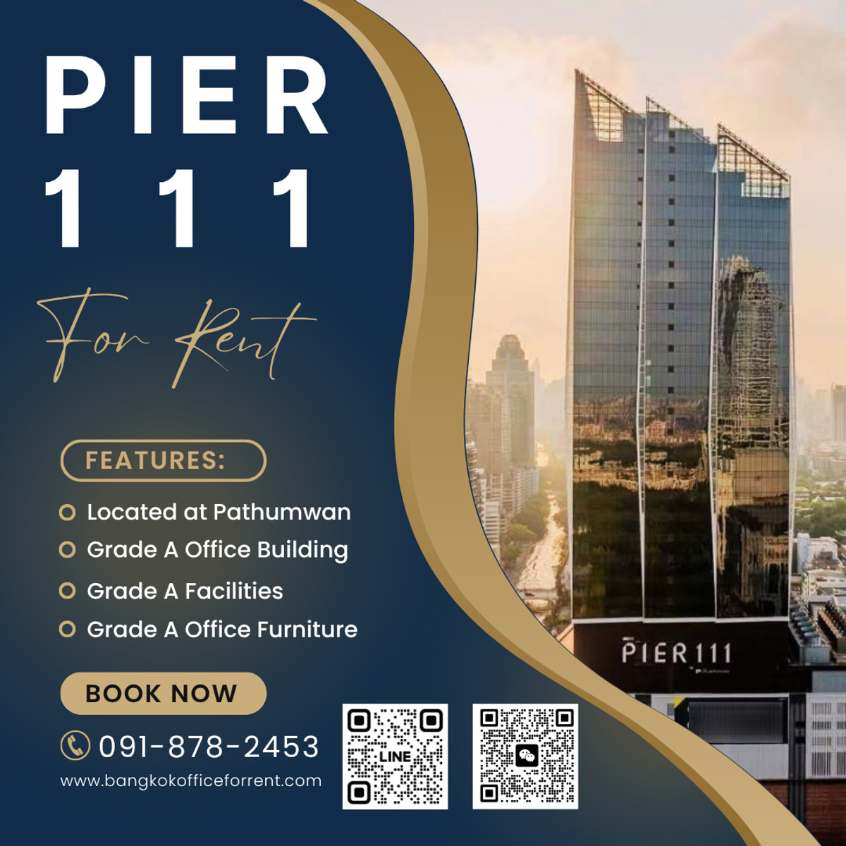 ✅เซอร์วิซออฟฟิศ สำนักงานให้เช่า ราชประสงค์ ปทุมวัน อาคาร เพียร์111 - Pier 111 พื้นที่ขนาด 20 - 130 ตร.ม. ราคาเช่าเริ่มต้นที่ 900 บาท/ตารางเมตร Fully Furnished ตกแต่งพร้อม ใกล้รถไฟฟ้า BTSชิดลม, Central World, Big C ราชดำริ, ราชประสงค์, ปทุมวัน, ชิดลม ✅เซอร์วิซออฟฟิศ สำนักงานให้เช่า ราชประสงค์ ปทุมวัน อาคาร เพียร์111 - Pier 111 พื้นที่ขนาด 20 - 130 ตร.ม. ราคาเช่าเริ่มต้นที่ 900 บาท/ตารางเมตร Fully Furnished ตกแต่งพร้อม ใกล้รถไฟฟ้า BTSชิดลม, Central World, Big C ราชดำริ, ราชประสงค์, ปทุมวัน, ชิดลม