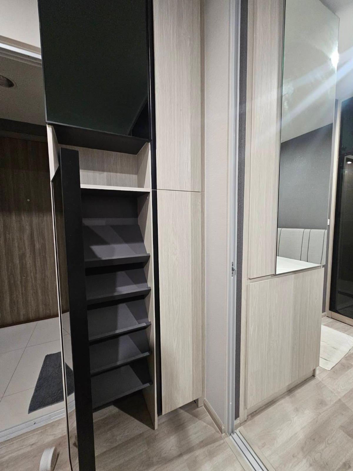 Condo Niche Mono Ramkhamhaeng for sale/rent, Building BA (first building), 12th floor, room type one bed room plus, usable area 35 sq m, fully built-in furniture* 2 air conditioners. – รูปที่ 4