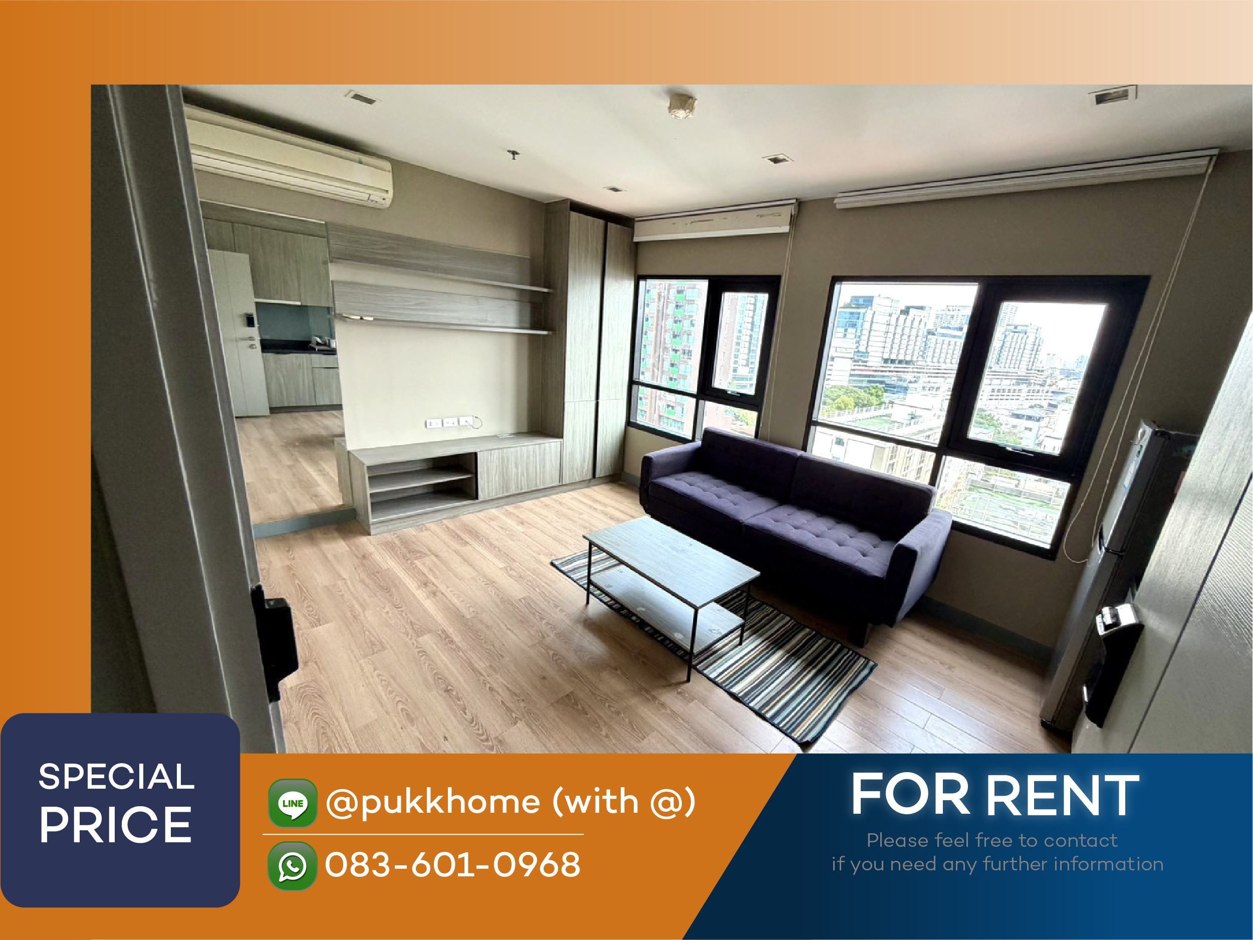 Chapter One Midtown Lat Phrao 24 ✨ 1 Bedplus, spacious 📞 Line:@pukkhome (with @ ) Chapter One Midtown Lat Phrao 24 ✨ 1 Bedplus, spacious 📞 Line:@pukkhome (with @ )