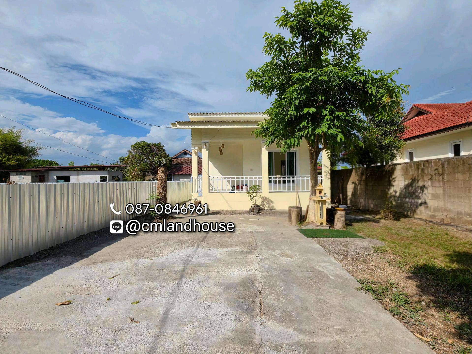 Don Kaeo, Saraphi District, wide land area 100 sq m., near Nam Jo Temple - Hua Lim Temple. Not deep into the alley Selling cheapest in this area The whole house has been newly painted. – รูปที่ 2