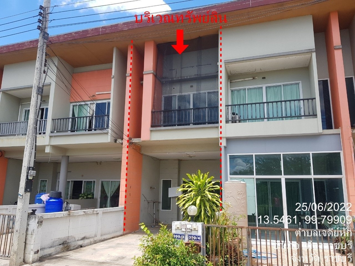 Townhouse for sale, 2 floors, 1 unit, Chedi Hak-Khao Ngu Road, Highway 3291, Ratchaburi Province, good condition, good price. – รูปที่ 2
