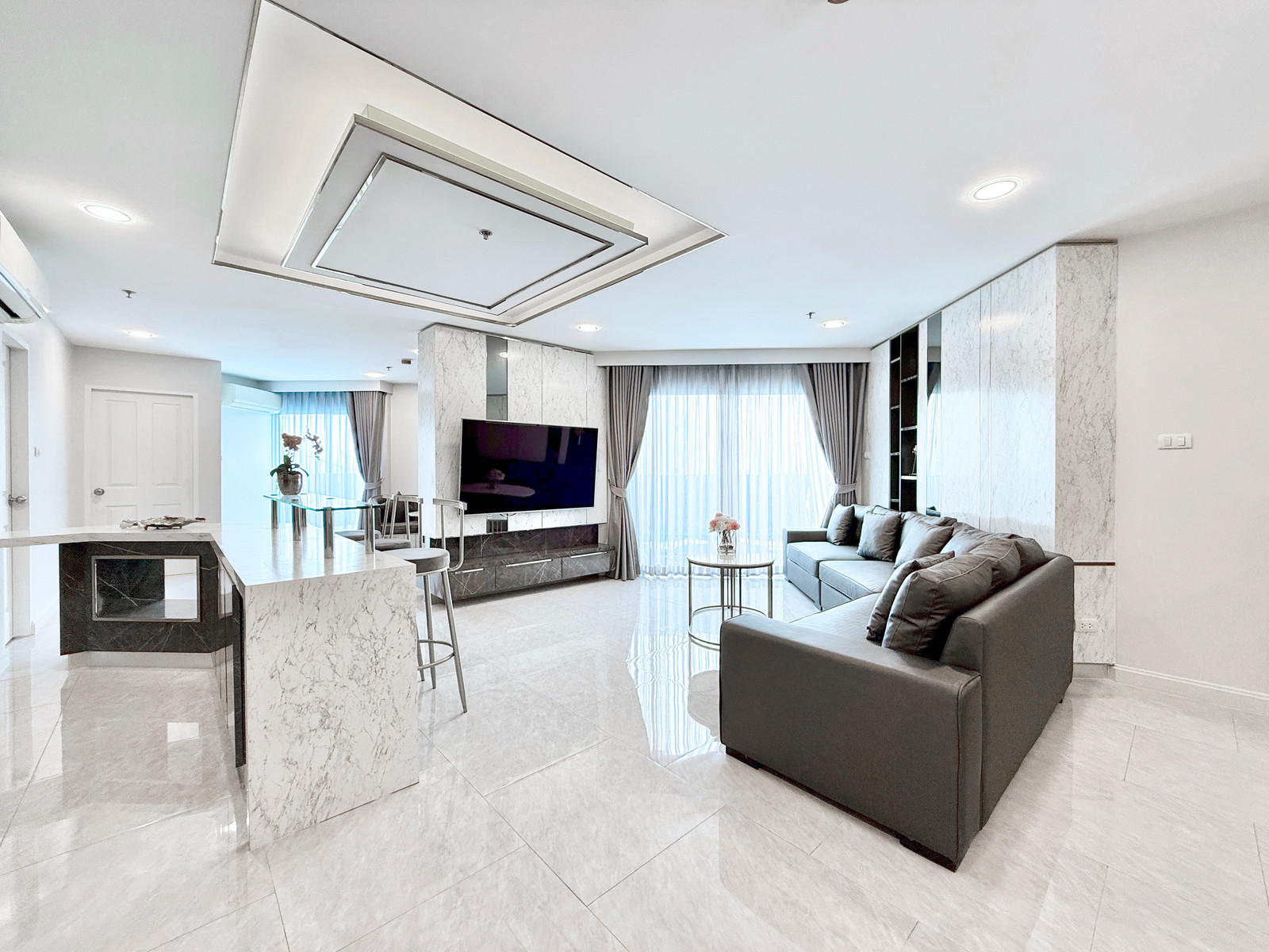 🚀 Belle Grand Rama 9 - 193 sq m., 4 bedrooms, 4 bathrooms, 2 parking spaces, Clip4K, beautifully decorated 092-545-6151 (Team)