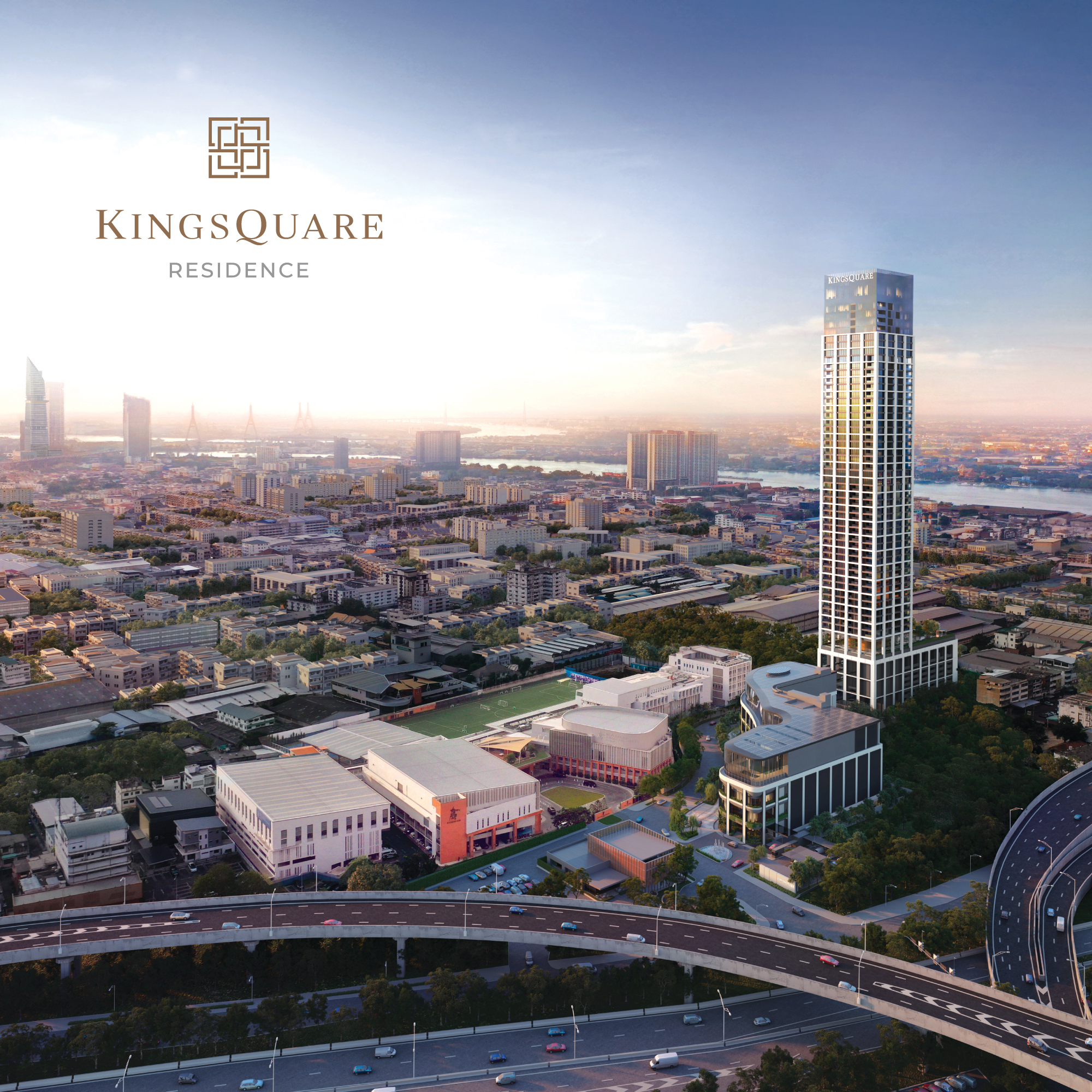 ขายดาวน์ KingsQuare Residence 103 ตรม 2 ห้องนอน ห้องมุม วิวเมือง + วิวโรงเรียนคิงส์ 210,000บาท/ตร.ม ถูกกว่าโครงการ--รับนายหน้าค่ะ – รูปที่ 3