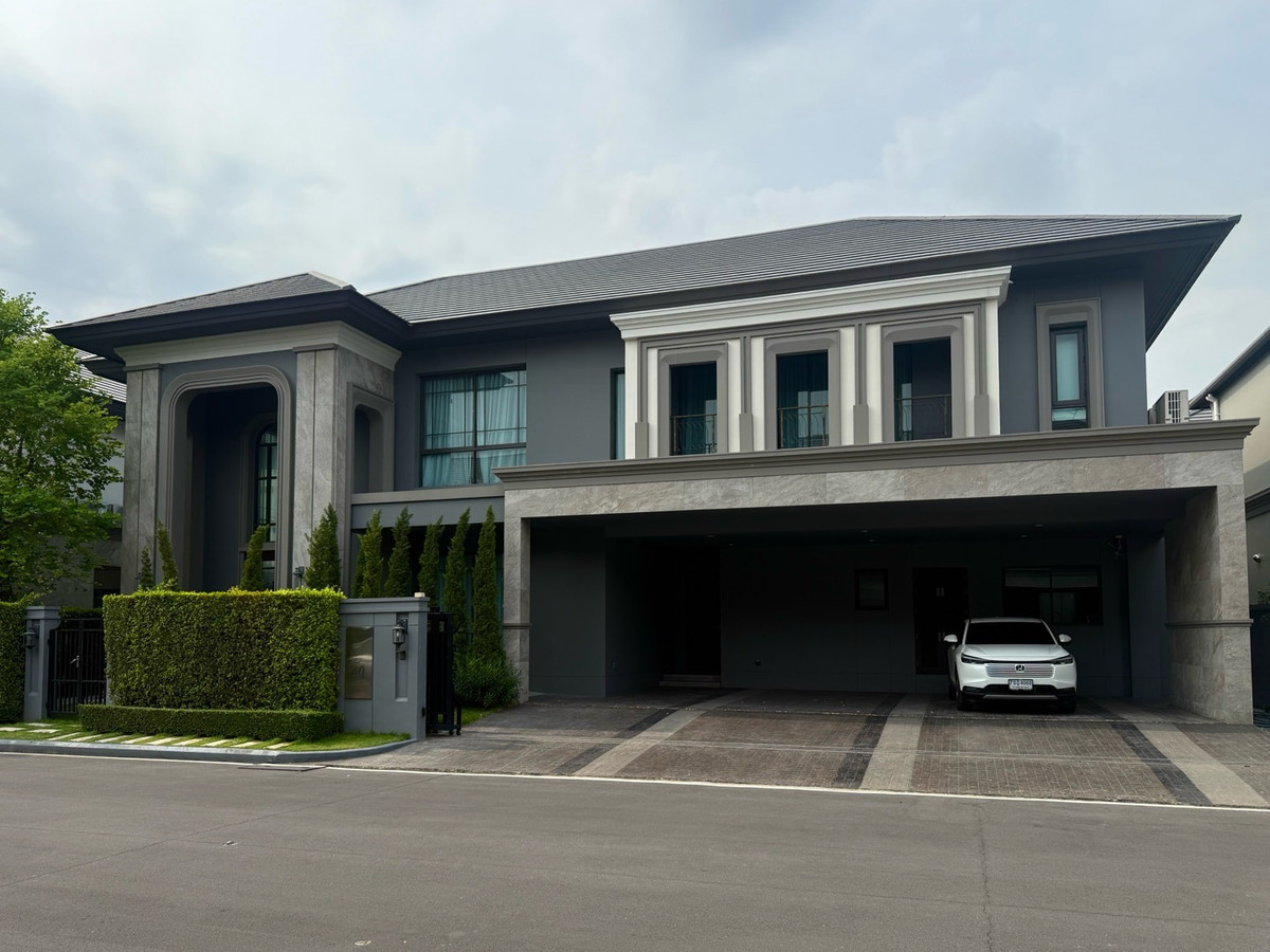House for sale and rent 🫧 Grand Bangkok Boulevard Krungthep Kreetha 4 🛌 5 🛁 4 🚘 1 maid room 513 sq m. 112.8 sq m. House viewing appointment 065-6956939 (Luk Raisin)