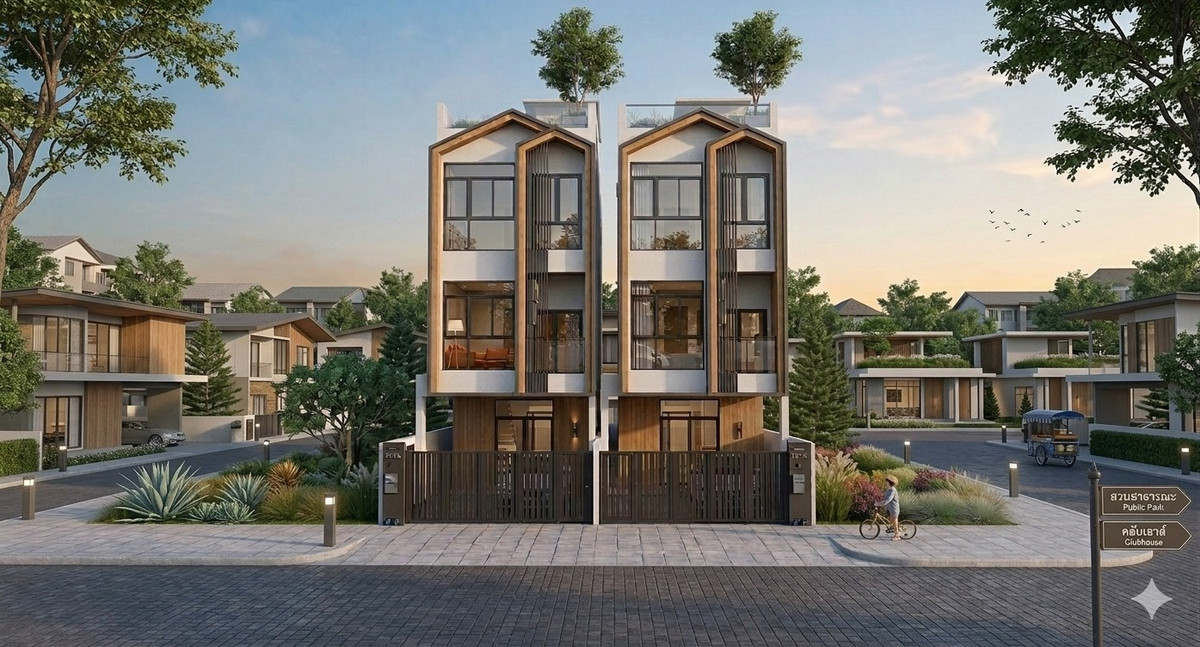 Single house in the heart of Ratchada-Sutthisan! Near MRT with private rooftop garden