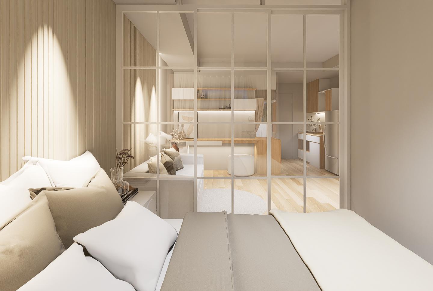 The Log 3 Condominium, 1 bedroom, 1 bathroom, size 28.44 sq m, 3rd floor, building.