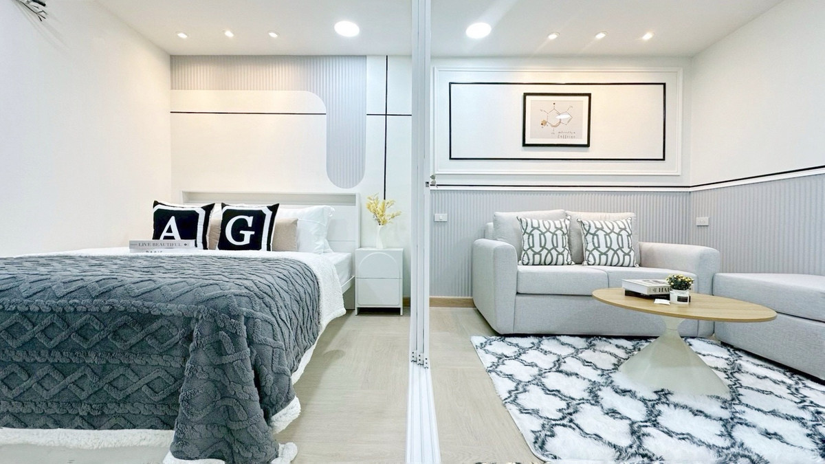 🌟 Ready to move in 🌟 >>แฮปปี้ คอนโด รัชดา18<< จะไม่ให้แฮปปี้สมชื่อได้ยังไง ? ครบ เครื่อง ขนาดนี้ ใกล้ MRTสุทธิสาร , เซ็นทรัลพระราม9 ห้องกว้าง เฟอร์ครบ !? – รูปที่ 2