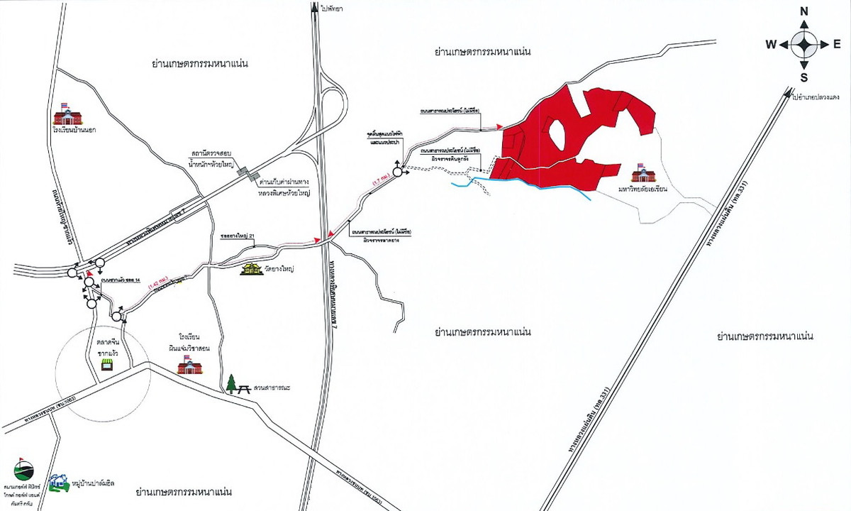 Empty land, large plot next to Asian United, potential location, Bang Lamung District. Chonburi Province – รูปที่ 2