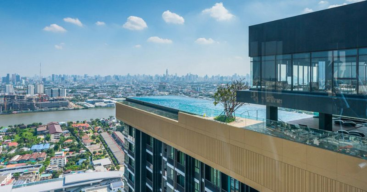 For rent/sale, luxury condo, The Tree Rio Bang-Aor Station, size 61.17 square meters, 2 bedrooms, 25th floor, next to BTS Bang O, Charansanitwong Road, Bang O Subdistrict, Bang Phlat District, Bangkok