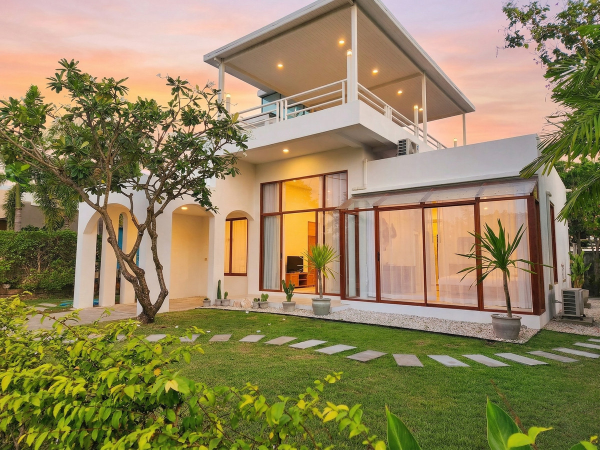 [บ้านพักตากอากาศส่วนตัว] ขายบ้านเดี่ยวชะอำ Casa Seaside ชั้นเดียว แปลงริม แต่งหรูสไตล์เมดิเตอร์เรเนียน 80.3 ตรว. – รูปที่ 3