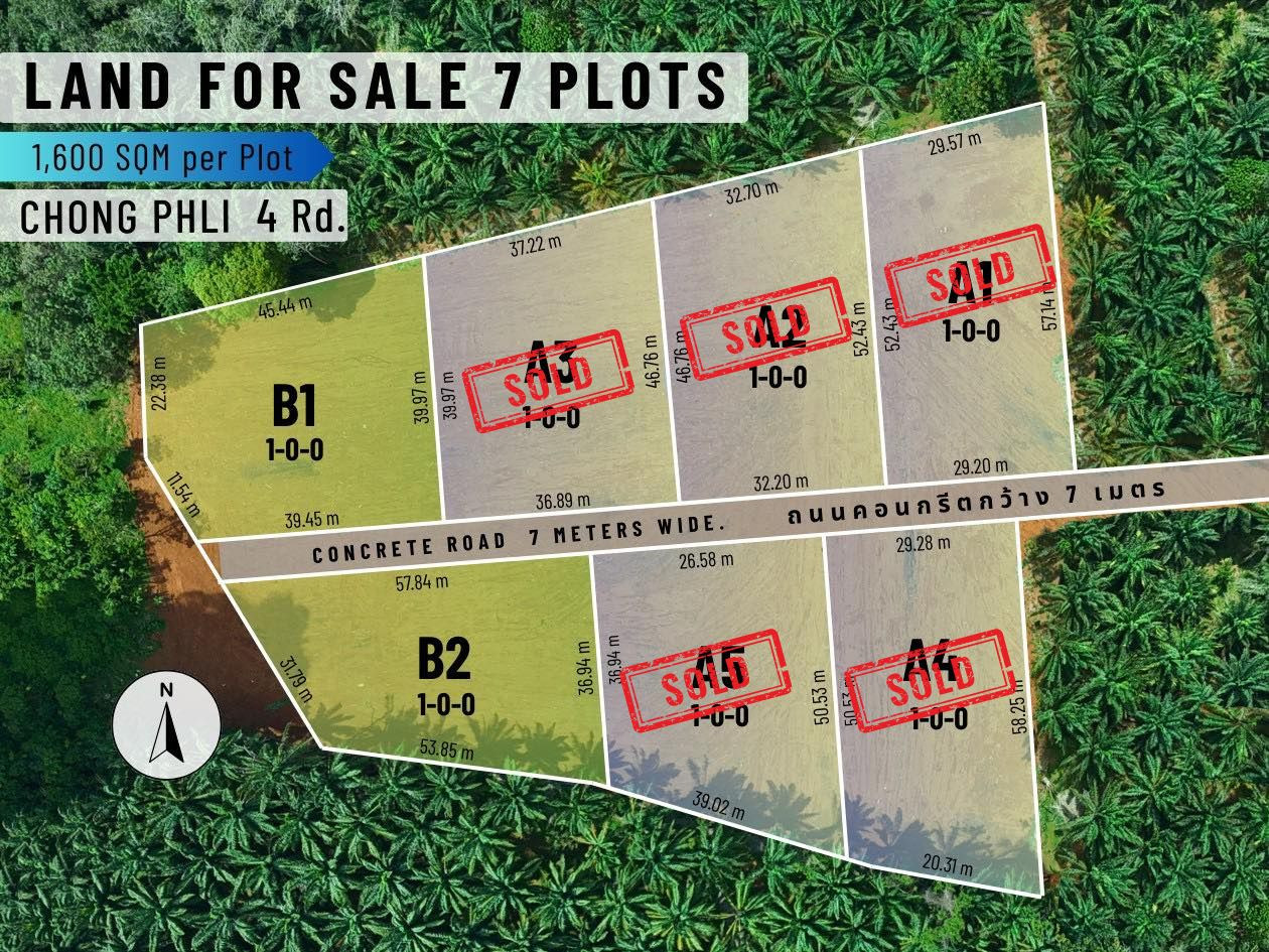 Land Plots for Sale – Chong Phli Soi 4 Krabi, กระบี่