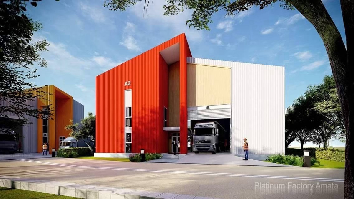 Warehouse for rent# near Amata Chonburi, Mueang District, 456 sq m. Suitable for storage near Laem Chabang Port, special price.