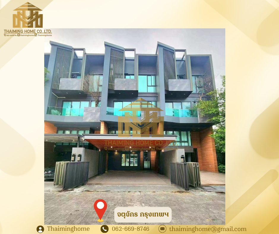 Luxury townhome for rent, 3.5 floors, potential location in the heart of the city, near BTS and MRT Central Ladprao, Chatuchak District, Bangkok (TT07-0926)
