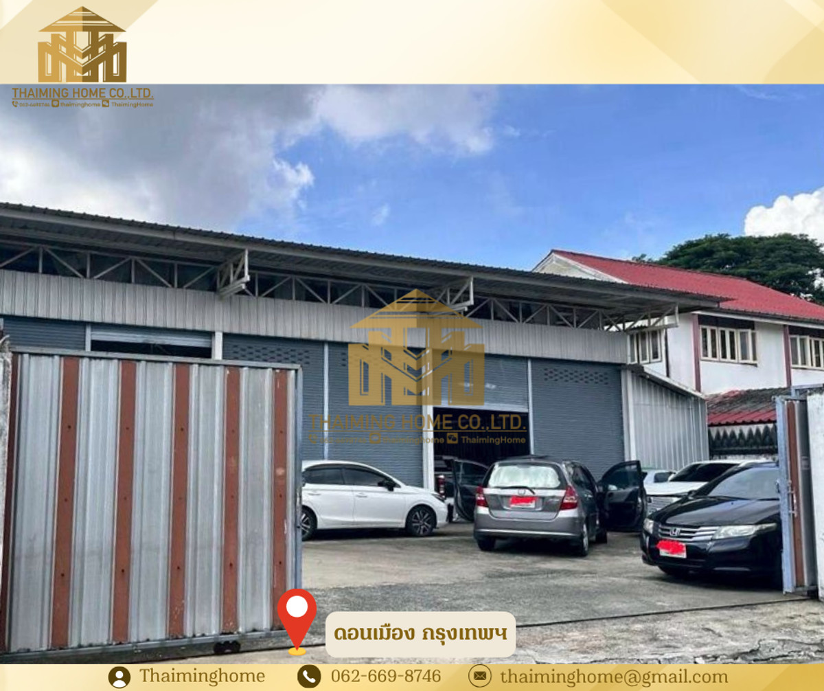 ให้เช่าโกดัง ด่วน 335ตรม ที่จอด 206 ตรม ใกล้สนามบินดอนเมือง 5 นาที (TW8-15526) – รูปที่ 2