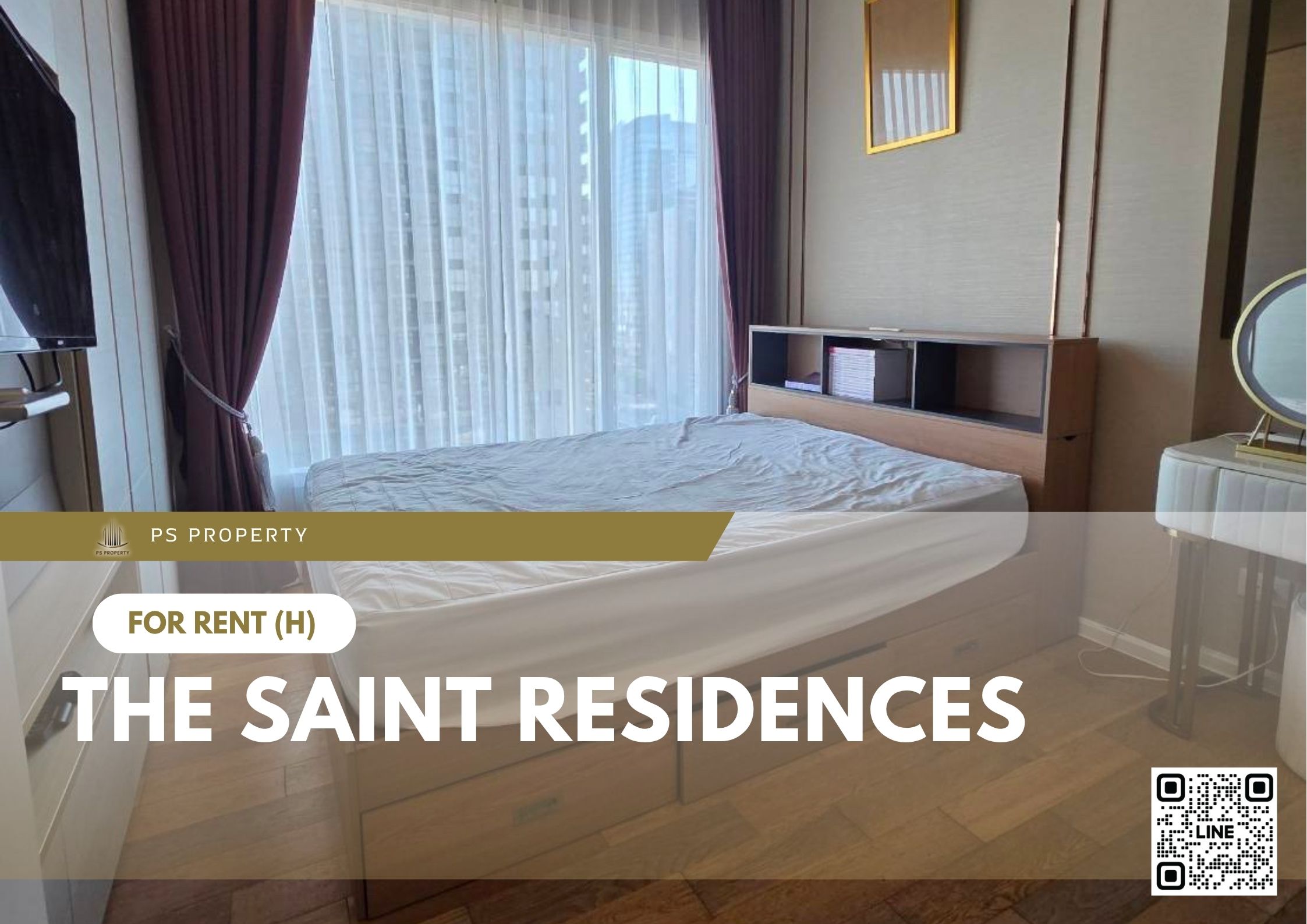For Rent ✨ The Saint Residences ✨ Fully furnished with appliances, near BTS Ha Yaek Ladprao.