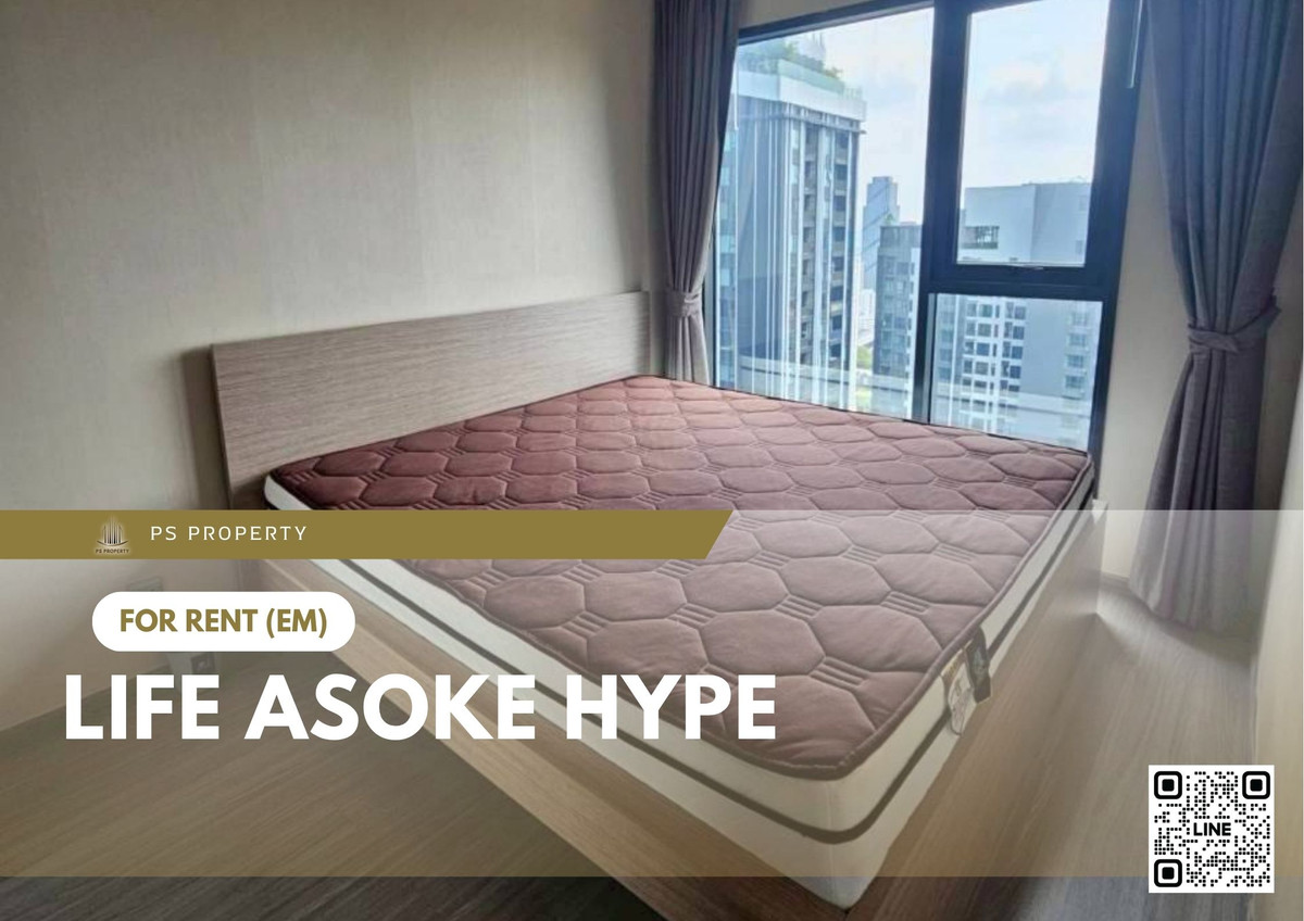 For rent 📍 Life Asoke Hype 📍 Fully furnished with appliances. Near Airport Link Makkasan.