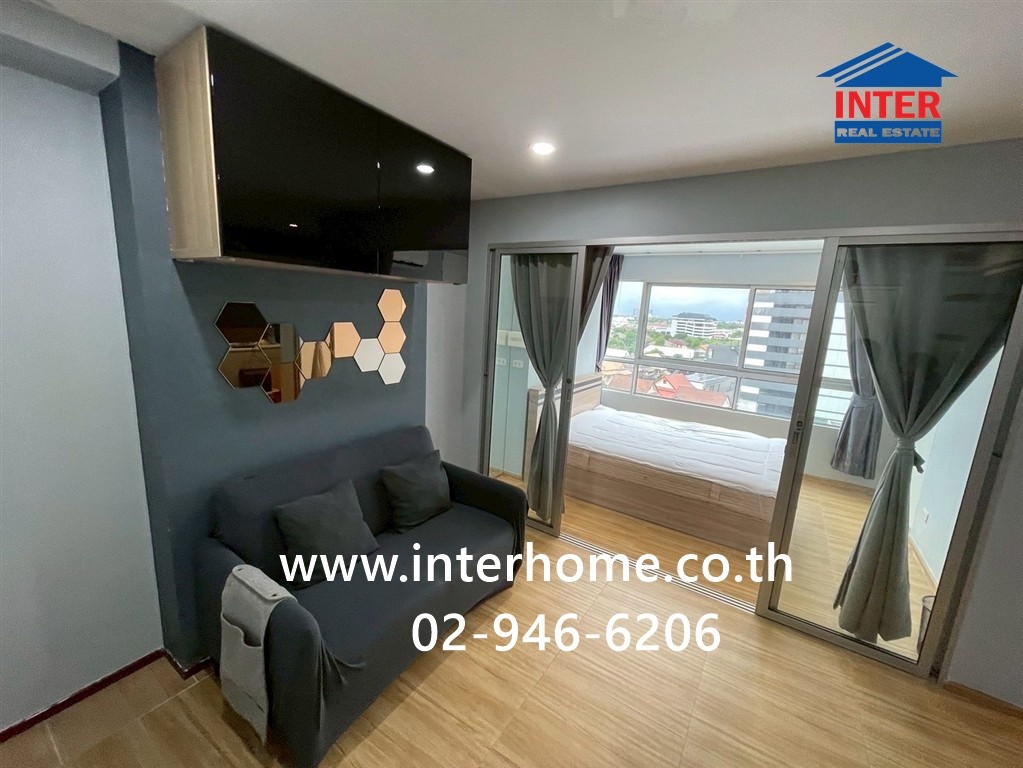 Condominium 29.15 sq m. D Condo Rattanathibet, near MRT Sai Ma, Rattanathibet Road, Ratchaphruek Road, Mueang Nonthaburi, Nonthaburi.
