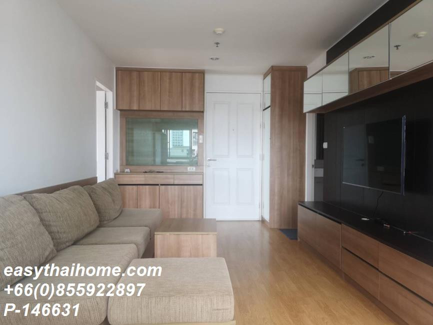 P-146631 📍 For Rent - Fully Furnished 2 Bedroom Condo! 47 sq.m. U Delight @ Onnut Station 7th Fl. Near BTS On Nut Line@easythaihome 085-592-2897  – รูปที่ 3