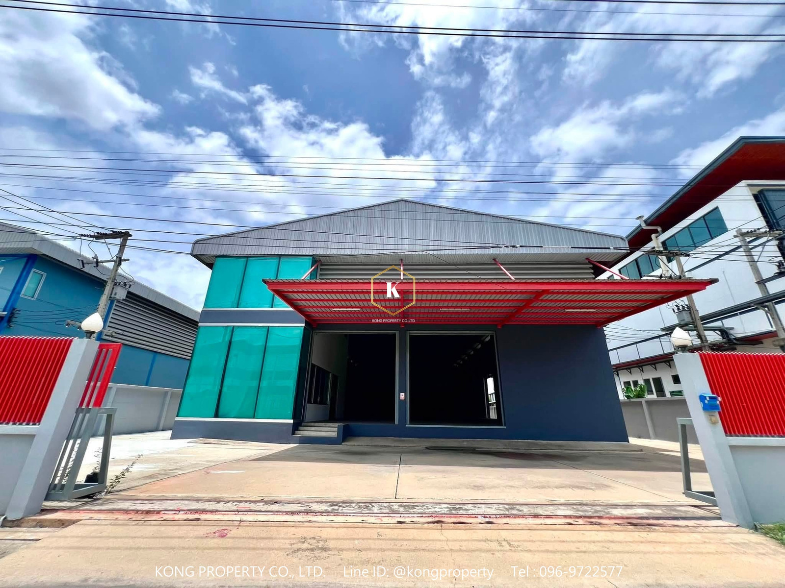 Warehouse for rent, Ekkachai, Bang Chuet, Samut Sakhon, with office, pink area.