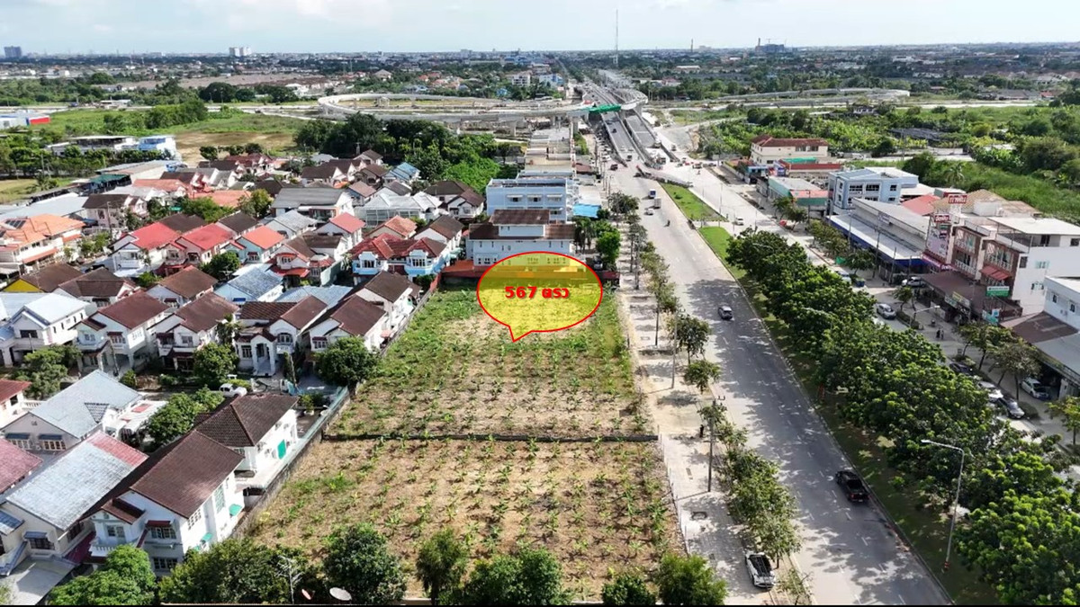 Land for rent Phutthamonthon Sai 3, Thawi Watthana land for rent.  Land for rent in Taling Chan, next to a 6-lane main road. – รูปที่ 3