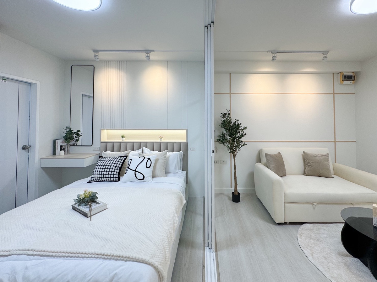 🚅 Near MRT Bang O, plus low installments starting at 4,xxx baht, City Home Ratchada - Pinklao, fully furnished, ready to move in. Plus everything as shown in the picture.