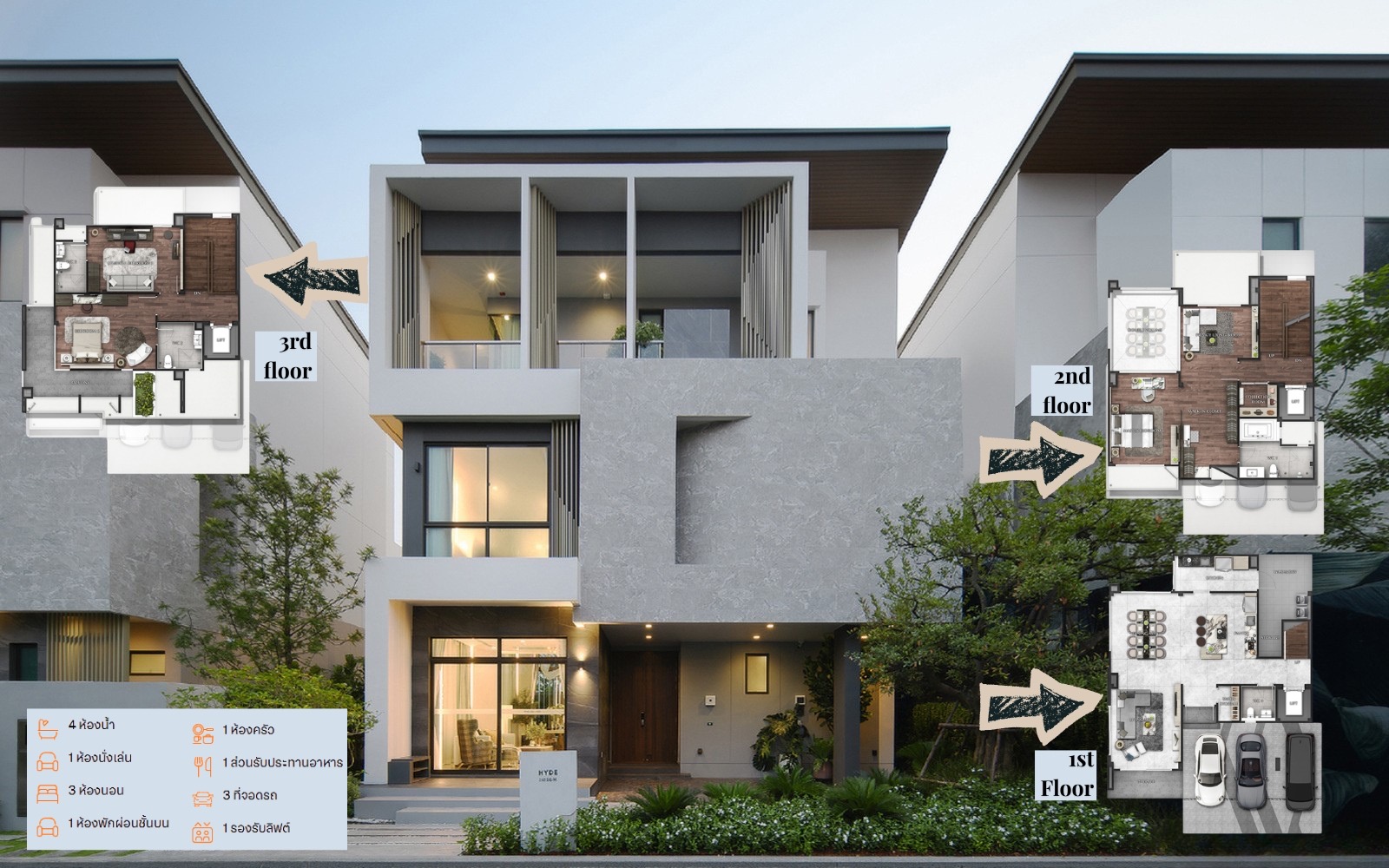 The Gentry Cultivar Rama 9, single house near the city, project price The Gentry Cultivar Rama 9, single house near the city, project price