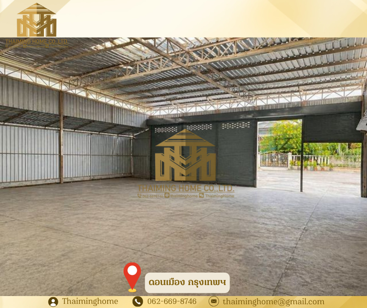 ให้เช่าโกดัง ด่วน 335ตรม ที่จอด 206 ตรม ใกล้สนามบินดอนเมือง 5 นาที (TW8-15526) – รูปที่ 3