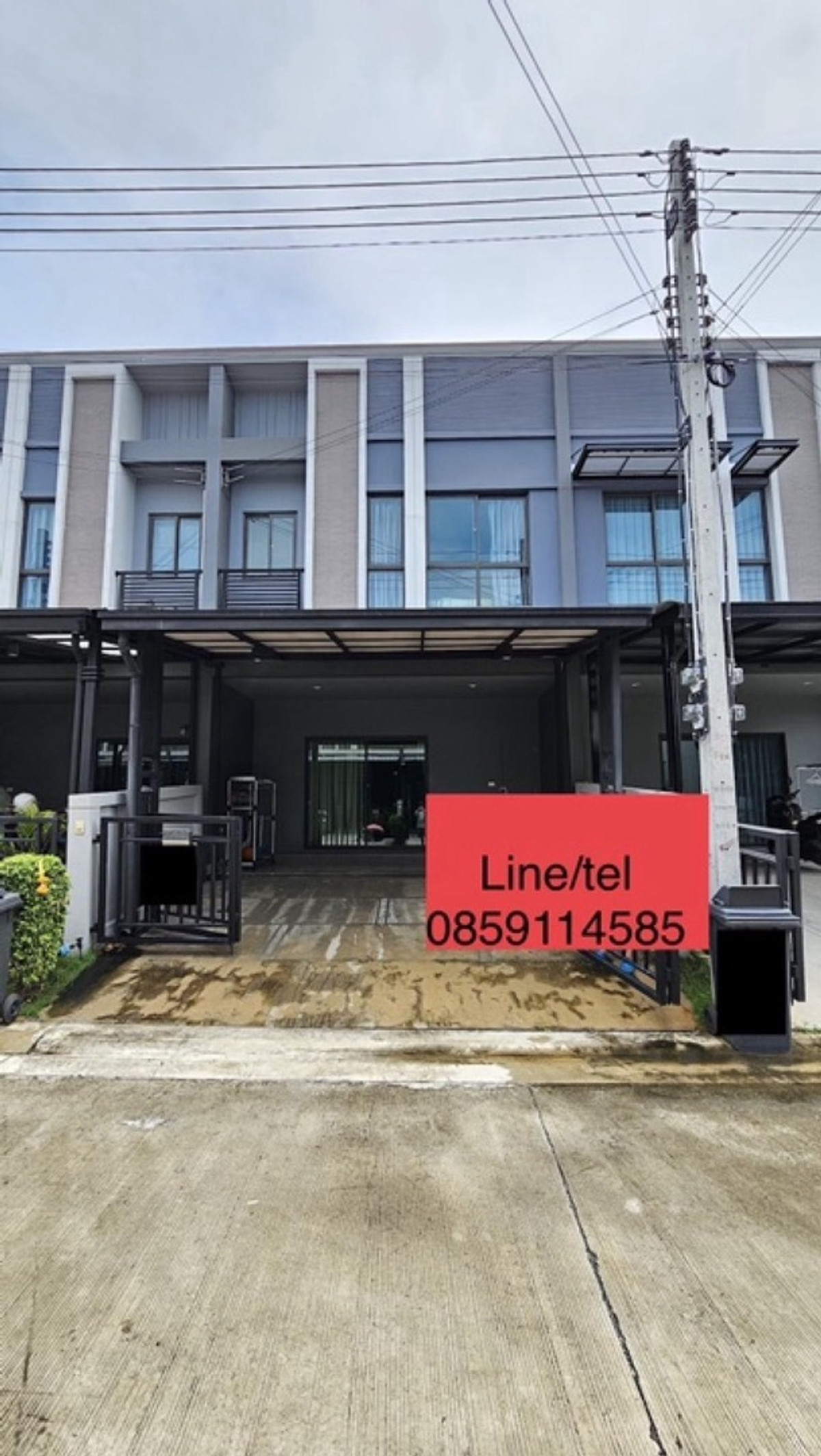 ❤️❤️Rent / sell with tenant, selling at a loss, V compound village Tiwanon. Rangsit, 2-story townhome,  never lets it out, parking for 2 cars, 2 bedrooms, 2 bathrooms, 1 storage room, usable area 110 sq m (17.5 sq m), complete with air conditioning,  – รูปที่ 2