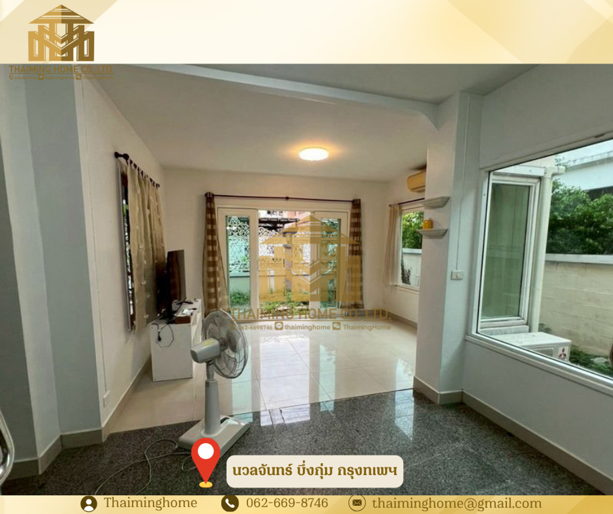 ให้เช่าบ้านเดี่ยว นวลจันทร์ 4ห้องนอน จอดรถได้ 3-5 คัน (TH8-06126) – รูปที่ 3