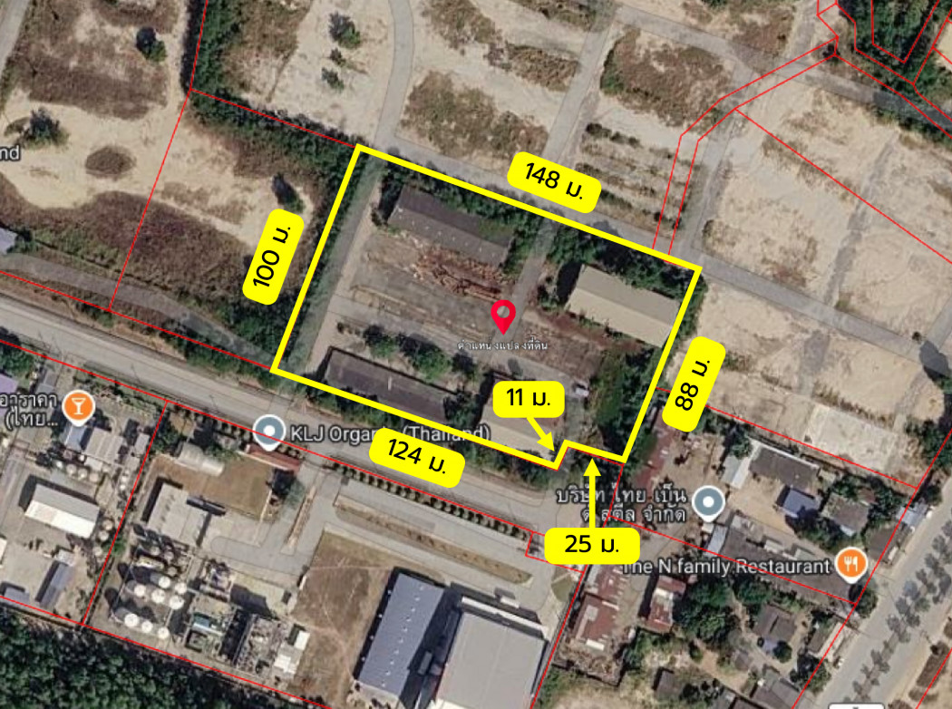Land for sale, Map Ta Phut Industrial Estate, 9 rai, plus 4 free warehouses. – รูปที่ 2