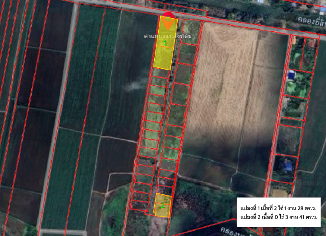 Land for sale in Bang Nam Priao, roadside plot 2-1-18 rai and inner plot 341 sq.w., near Wat Bang Sai – รูปที่ 4