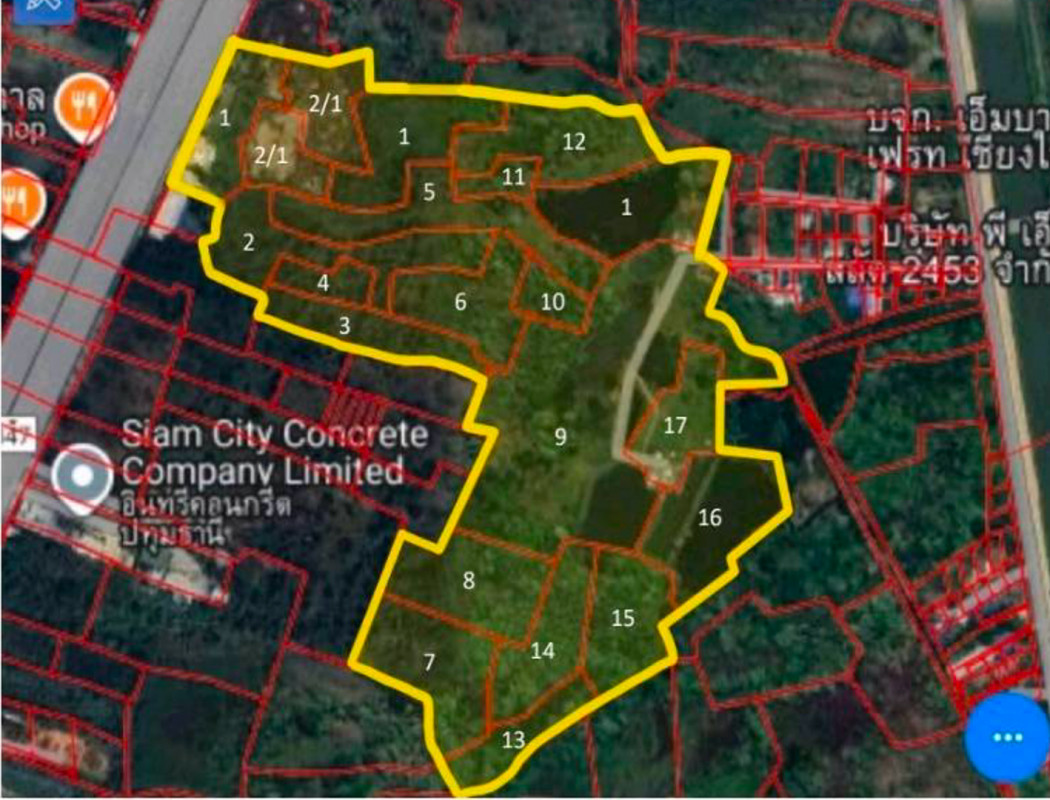 Land for sale on Pathum Thani-Bang Prachan Road, Pathum Thani City, 110 rai 1 ngan 66 square wah. Suitable for housing development. – รูปที่ 3