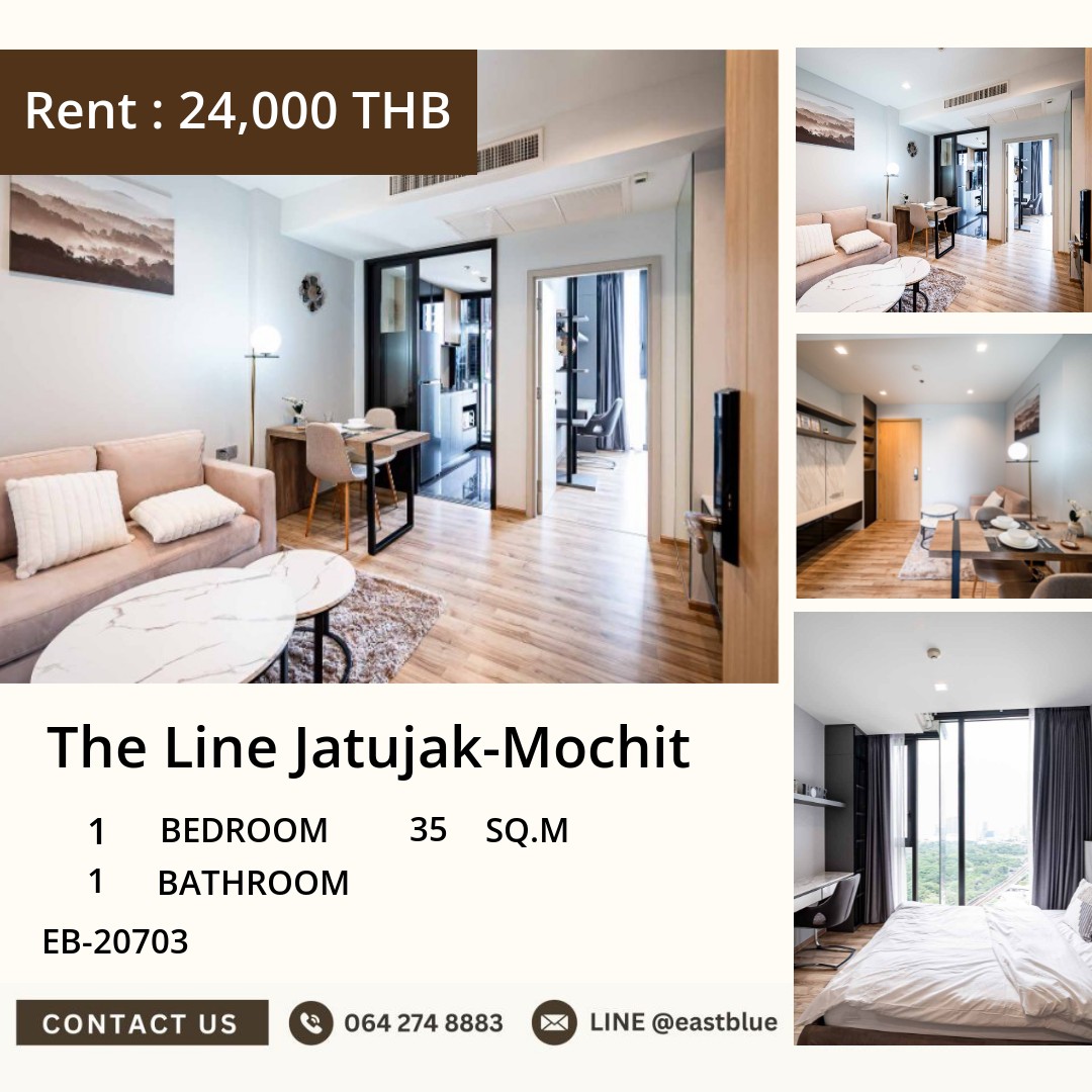 For Rent: The Line Jatujak-Mochit 1 Bed 35 sqm near BTS Mo Chit 24,000 THB/month
