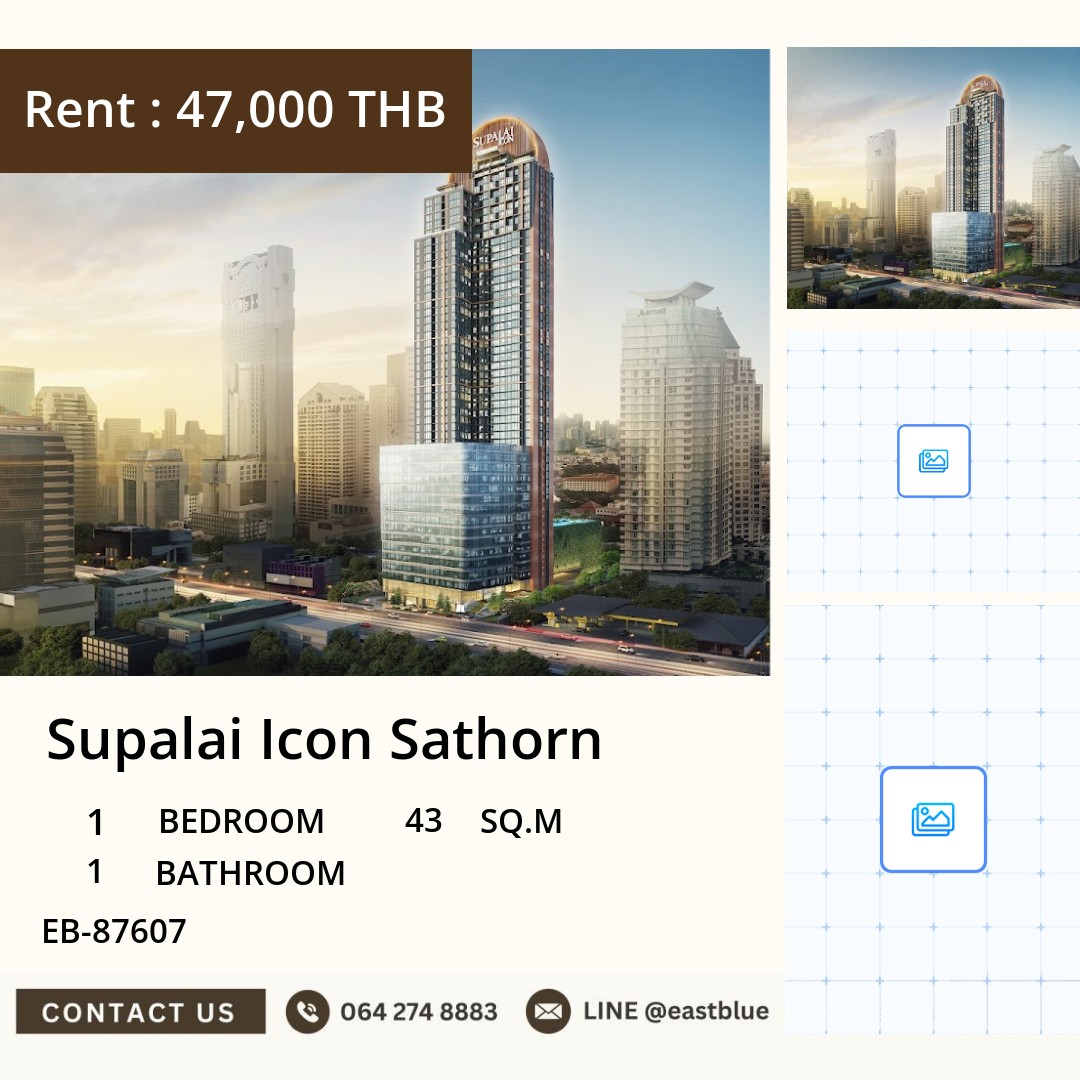 Condo for Rent at Supalai Icon Sathorn 🔑✨ High Floor, Stunning City View Condo for Rent at Supalai Icon Sathorn 🔑✨ High Floor, Stunning City View
