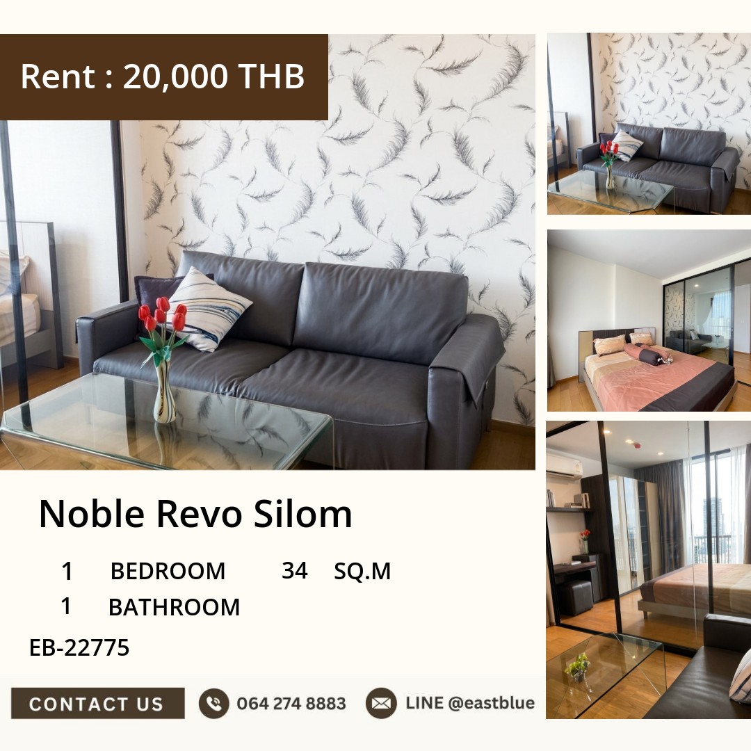 🏢 ด่วน! Noble Revo Silom วิวสุดปัง เพียง 20,000/ด. ใกล้ BTS สุรศักดิ์ ฟรีทุกฟีเจอร์ ✨ 0642748883