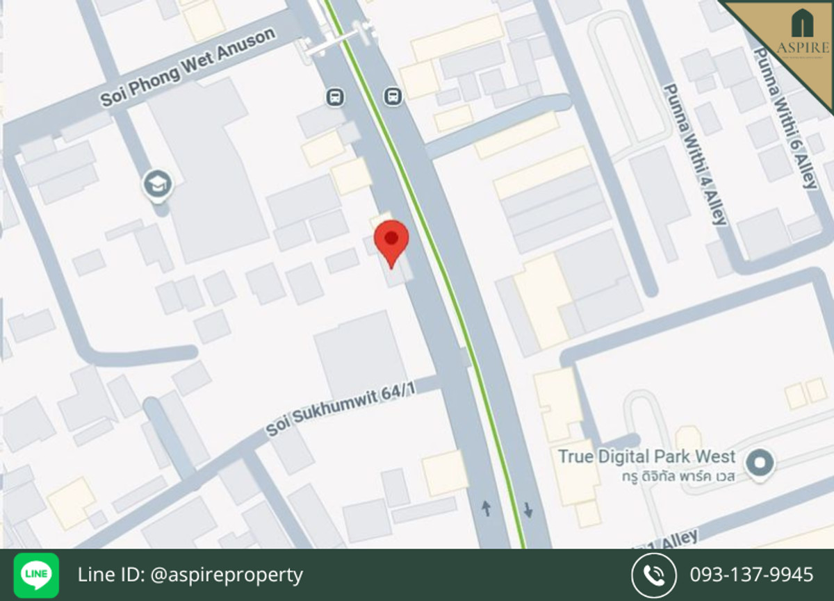 [For Sale] Land with 2 commercial buildings in Sukhumvit 64, Area 99 Sq.wa, 150 meters BTS Punnawithi