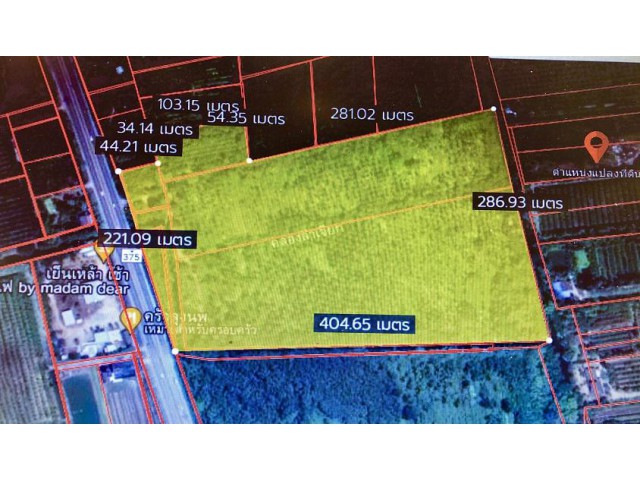 🔥 Large plot of land for sale, 67 rai, Jinda-Sam Phran Market. Prime location next to the interchange development line 📍 Offering a large plot of land for sale, high potential, suitable for entrepreneurs, next to Road 375 (Ban Phaeo - Phra Prathon), next  – รูปที่ 3