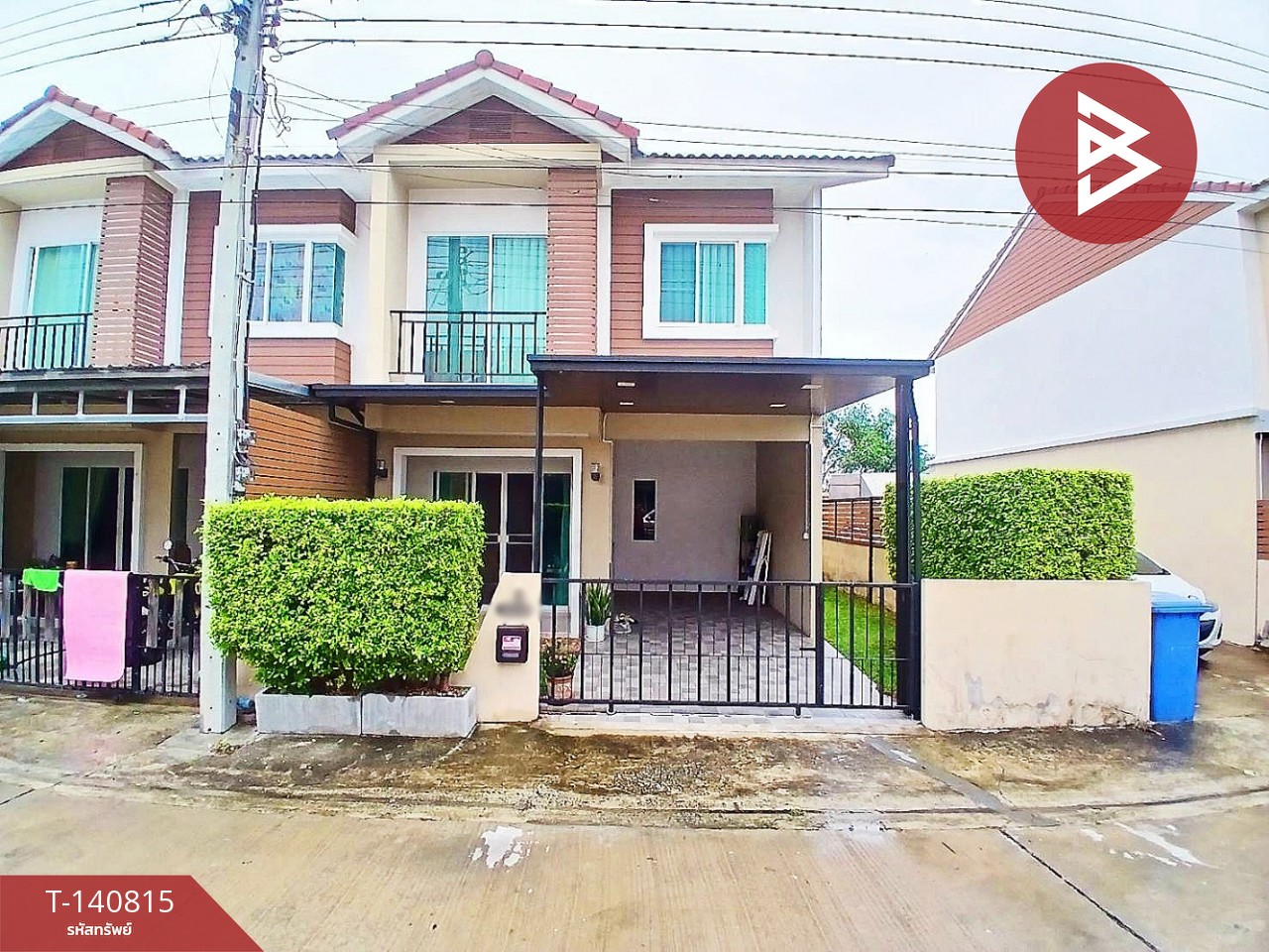 Townhouse for sale Pisan Village, Suvarnabhumi, Bang Sao Thong, Samut Prakan