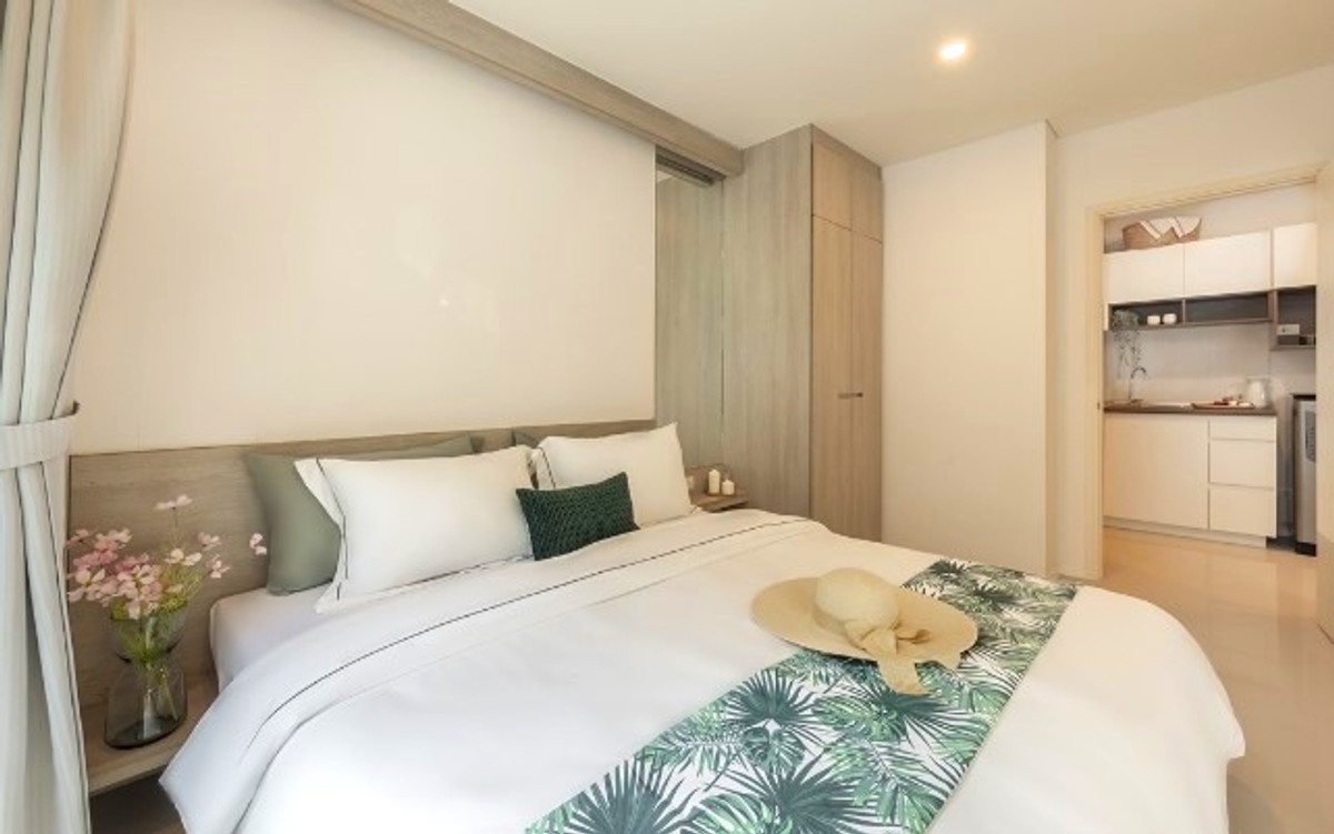 Condo for sale near the beach, Cha-am, Lumpini Park Beach Condo, Cha-am 2, beachfront accommodation, 1 bedroom, size 33 sq m., large room, fully furnished, ready to move in. Book today and get free! Complete promotions for vacation rentals for sea lovers.