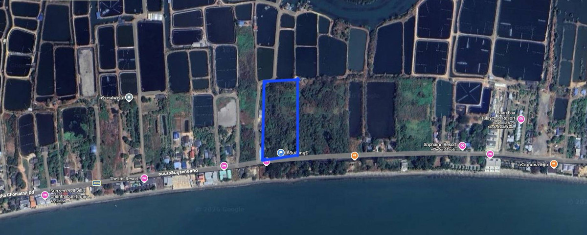 Land for rent short-long term, Tha Mai, Chanthaburi Province, next to the sea, size 12 rai, width 91 meters. Land for rent short-long term, Tha Mai, Chanthaburi Province, next to the sea, size 12 rai, width 91 meters.