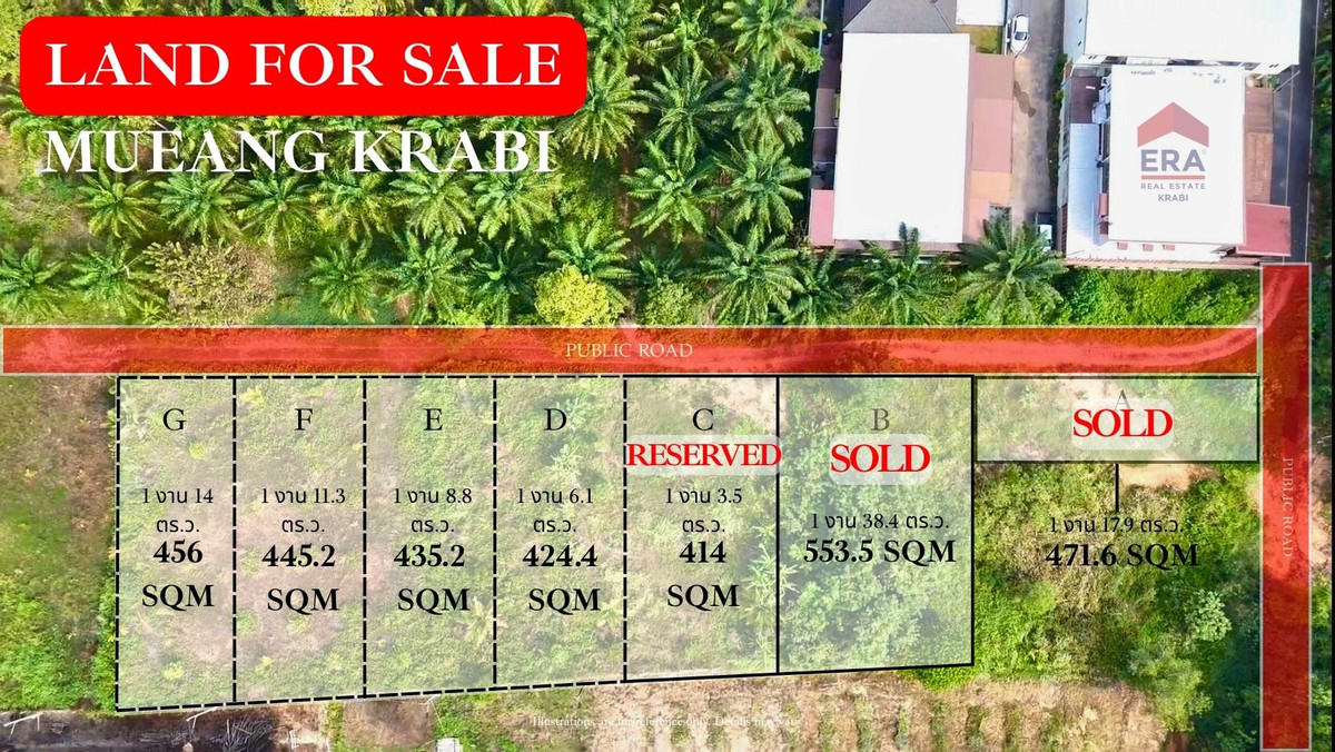 Prime Land for Sale Near Central Krabi, กระบี่