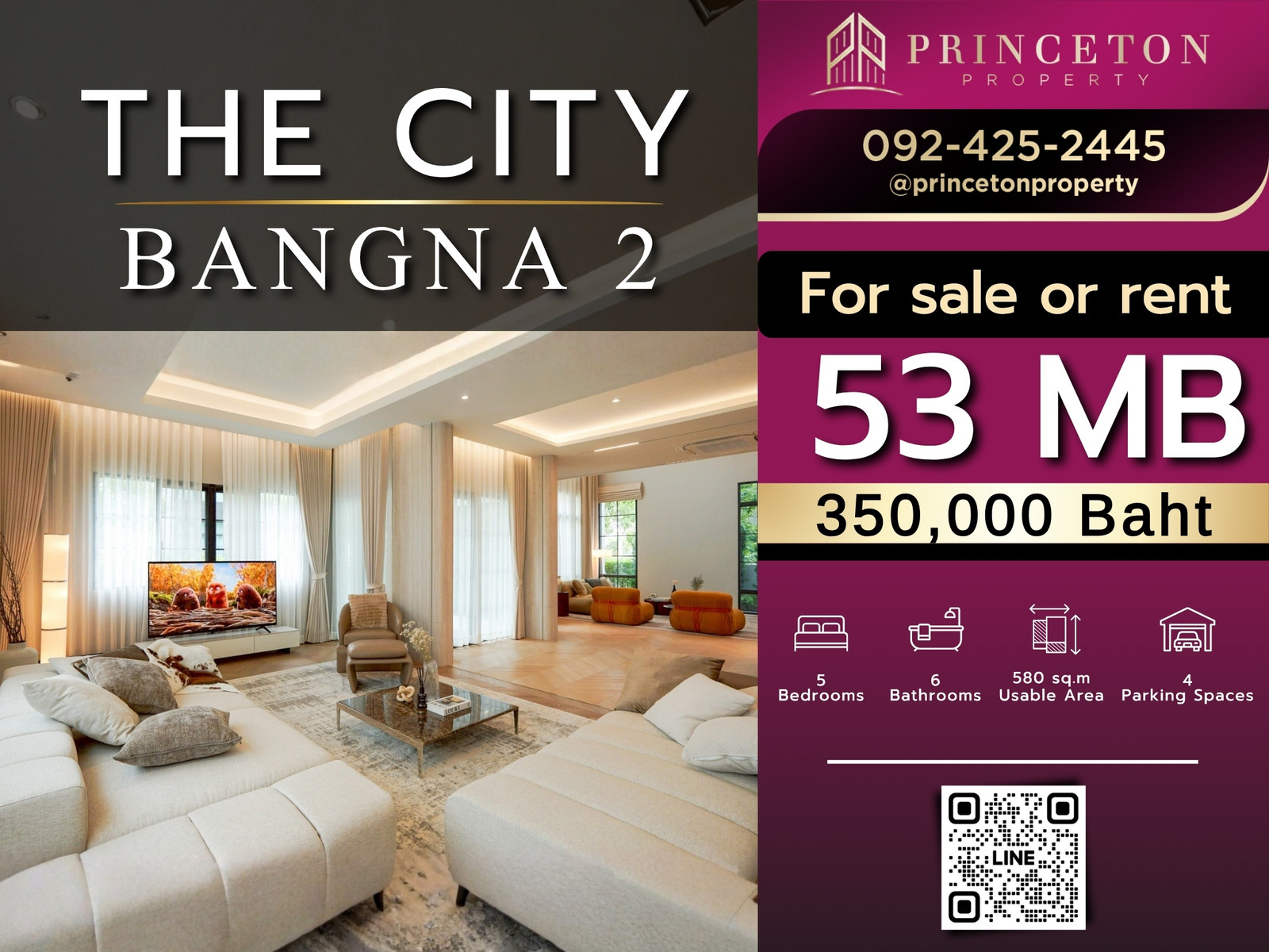  Luxury House For Sale or Rent The City Bangna 2 📞092-4252445