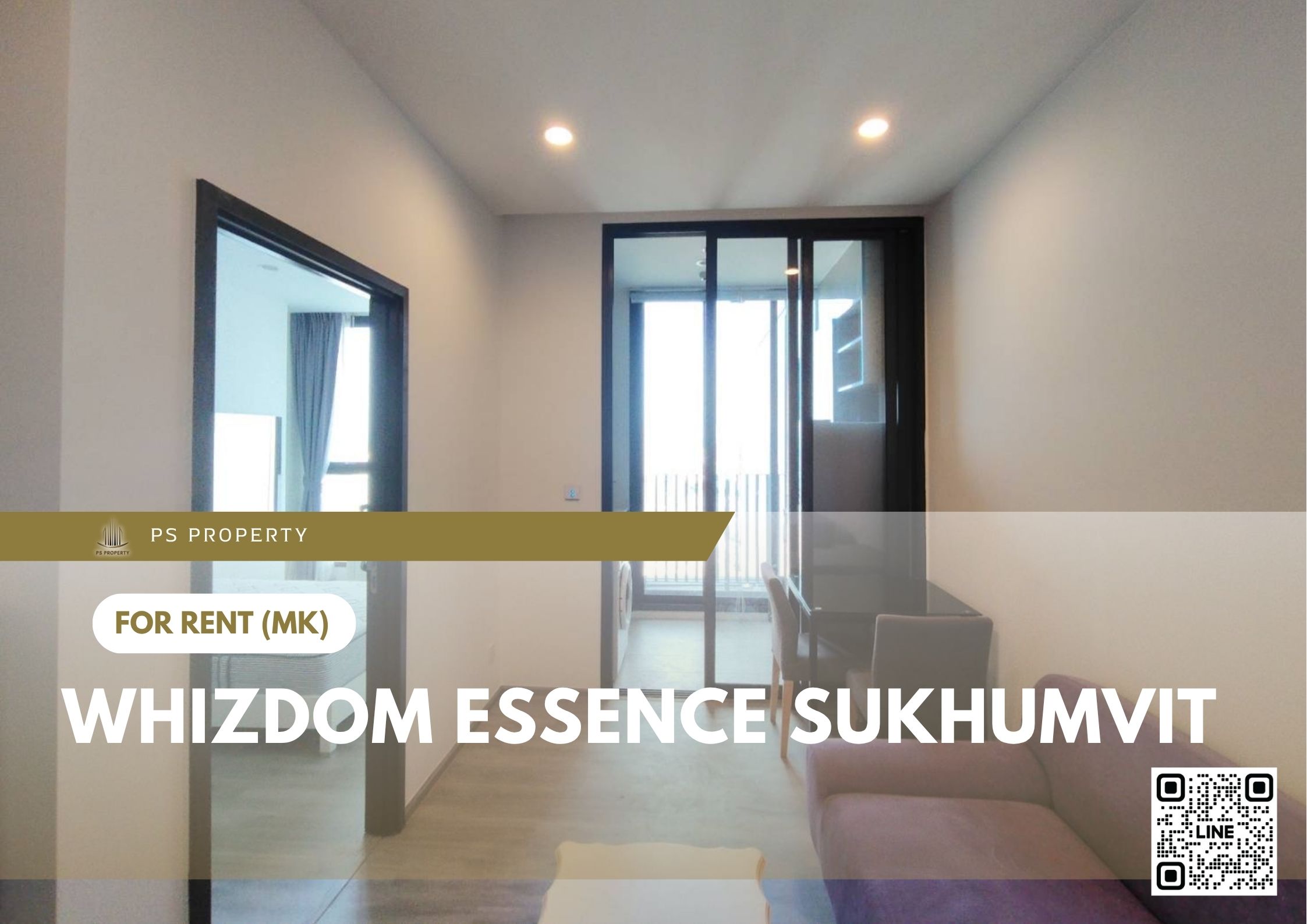 ให้เช่า 📍 Whizdom Essence Sukhumvit 📍 เฟอร์นิเจอร์ และ เครื่องใช้ไฟฟ้าครบ ใกล้ BTS ปุณณวิถี