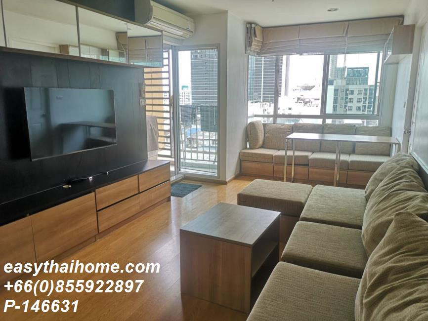 P-146631 📍 For Rent - Fully Furnished 2 Bedroom Condo! 47 sq.m. U Delight @ Onnut Station 7th Fl. Near BTS On Nut Line@easythaihome 085-592-2897  – รูปที่ 2