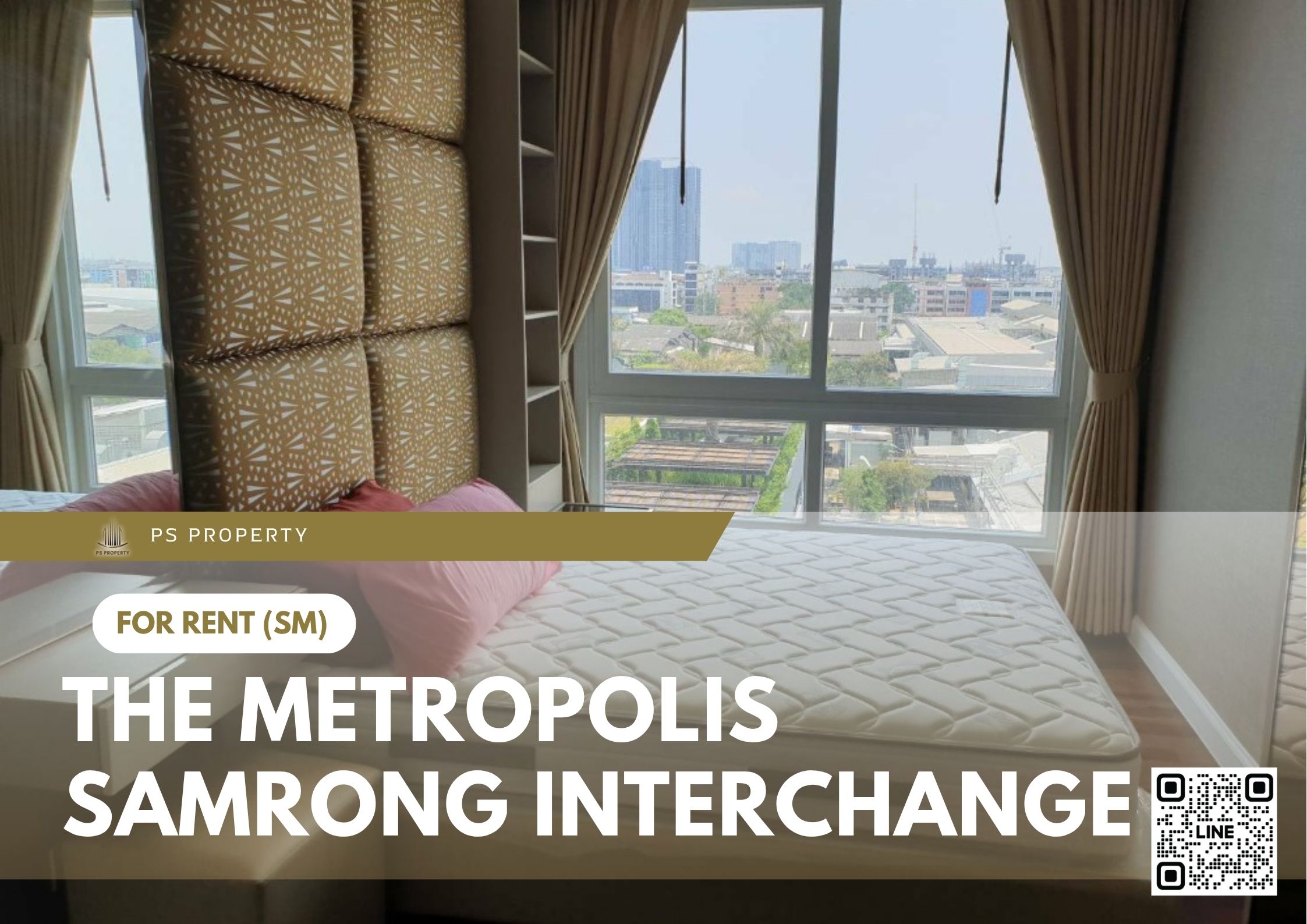 ให้เช่า 🔥 The Metropolis Samrong Interchange 🔥 ใกล้ BTS สำโรง เฟอร์นิเจอร์ และ เครื่องใช้ไฟฟ้าครบ 